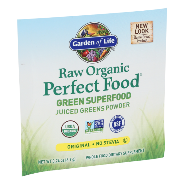 slide 1 of 1, Garden of Life Perfect Food Raw Organic Individual Packet, 15 ct