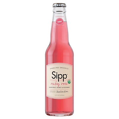 slide 1 of 1, Sipp Ruby Rose Soda, 12 oz