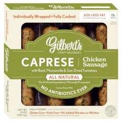 Gilbert's Caprese Chicken Sausage, 10 oz.