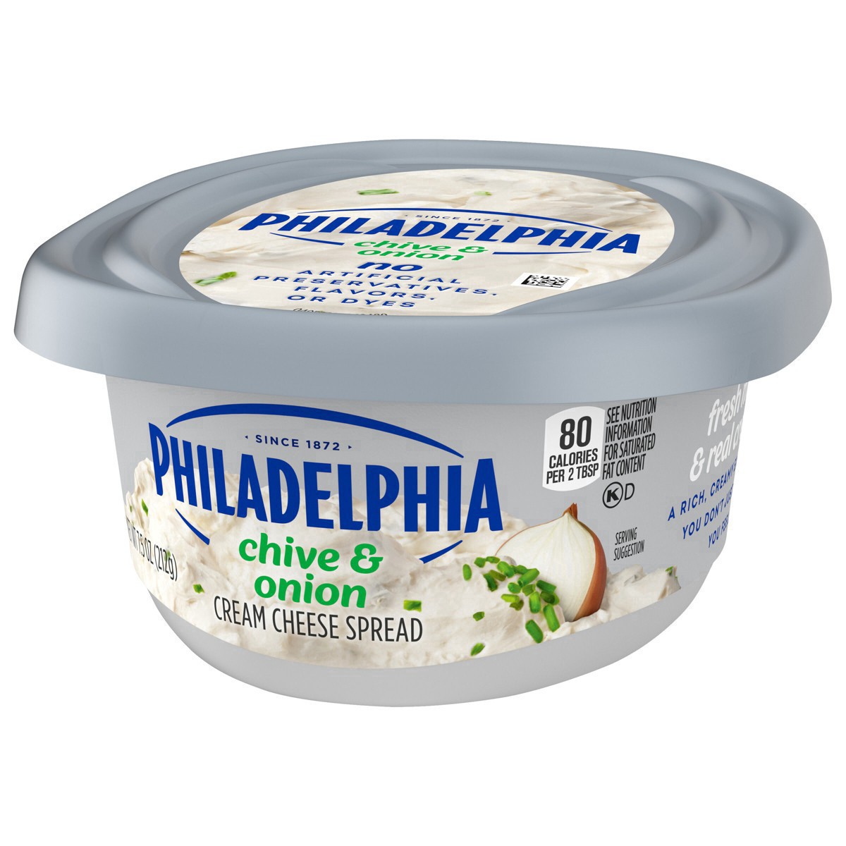 slide 7 of 48, Philadelphia Chive & Onion Cream Cheese Spread, 8 oz