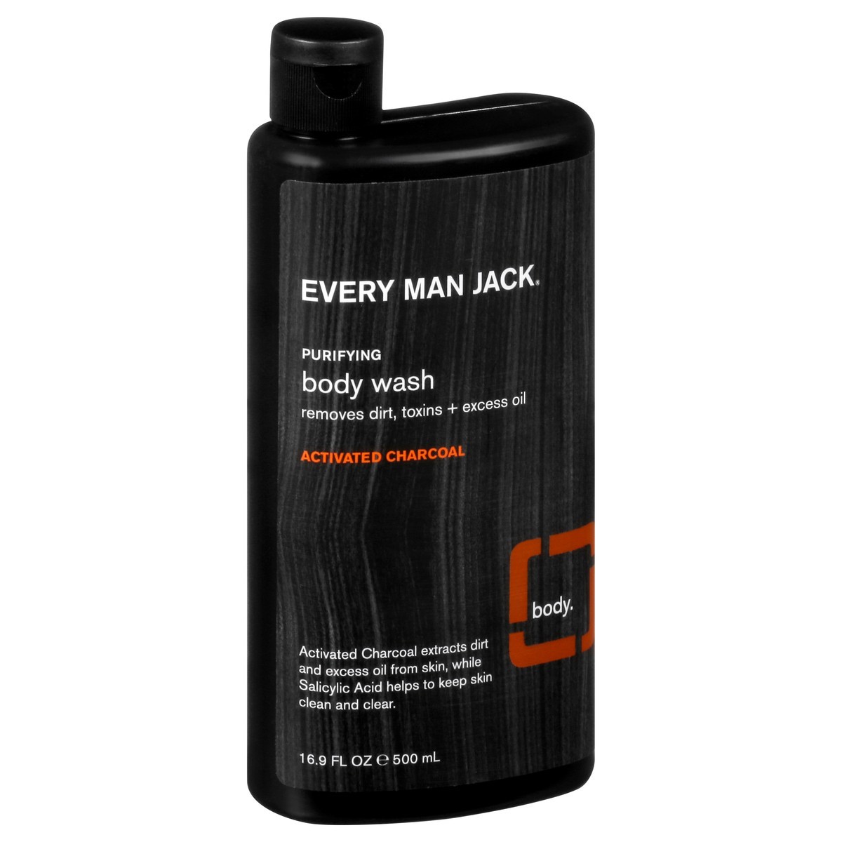 slide 12 of 12, Every Man Jack Purifying Activated Charcoal Body Wash 16.9 oz, 16.9 fl oz