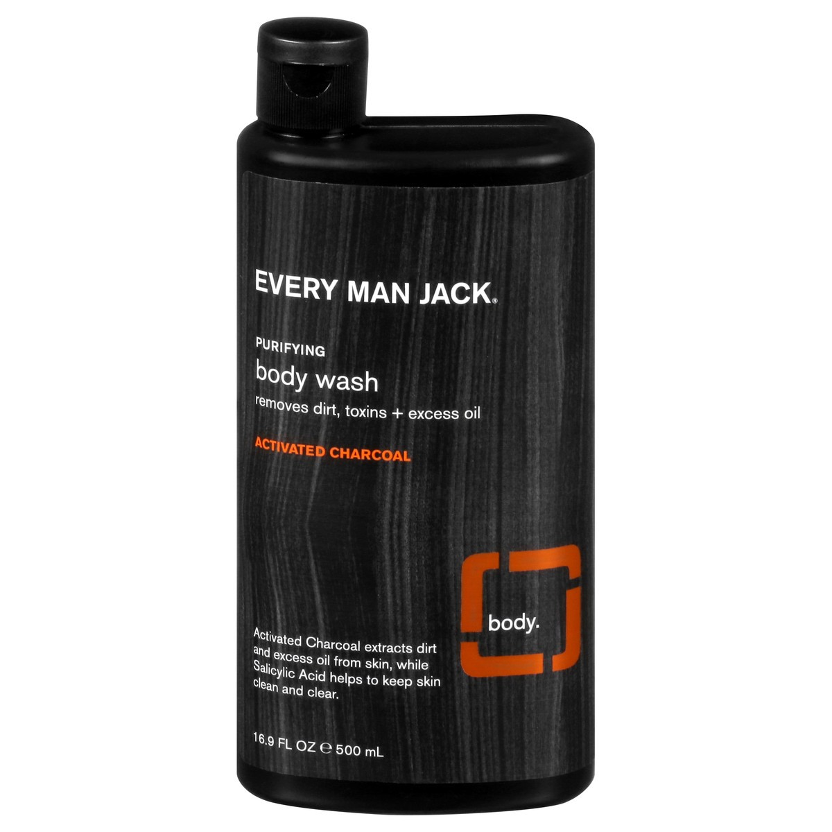 slide 1 of 12, Every Man Jack Purifying Activated Charcoal Body Wash 16.9 oz, 16.9 fl oz