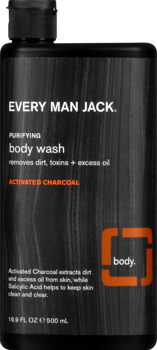 slide 8 of 12, Every Man Jack Purifying Activated Charcoal Body Wash 16.9 oz, 16.9 fl oz