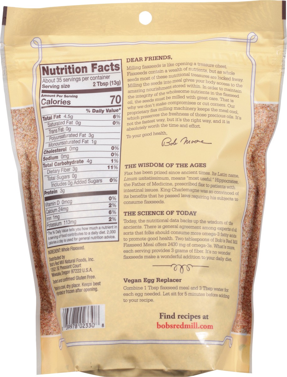 slide 5 of 9, Bob's Red Mill Whole Ground Premium Flaxseed Meal 16 oz, 16 oz