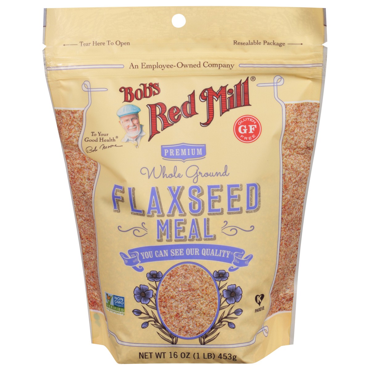 slide 1 of 9, Bob's Red Mill Whole Ground Premium Flaxseed Meal 16 oz, 16 oz