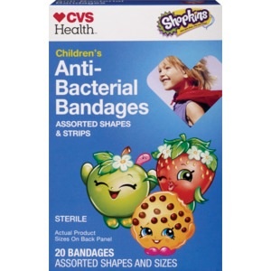 slide 1 of 1, CVS Health Children's Anti-Bacterial Bandages, 20 ct