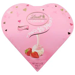 Lindt Lindor Strawberries & Cream White Chocolate Truffles 3 oz