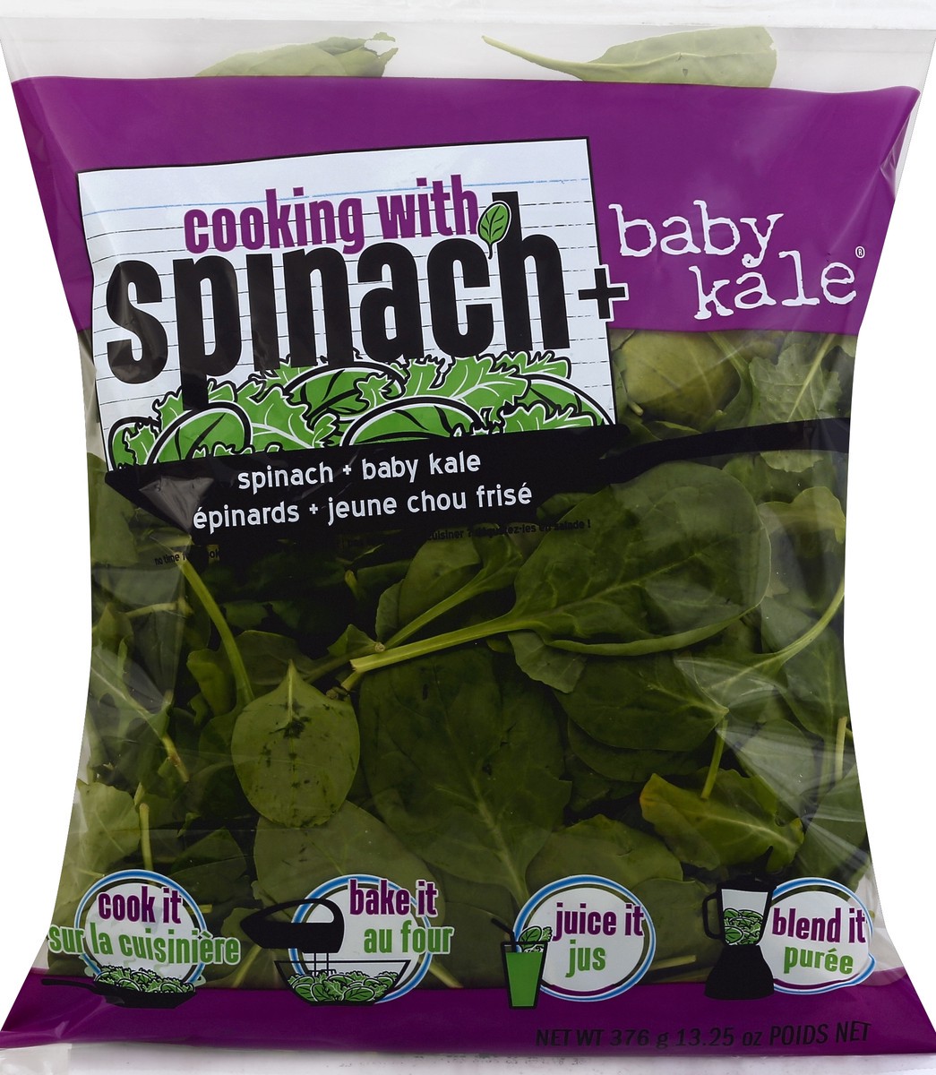 slide 5 of 5, Cooking With Spinach Spinach + Baby Kale 13.25 oz, 13.25 oz