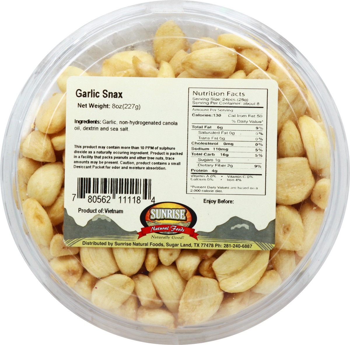 Sunrise Natural Foods Garlic Snax 8 oz 8 oz Shipt