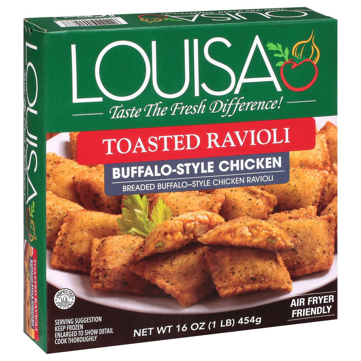 slide 8 of 9, Louisa Buffalo Chicken Toasted Ravioli, 16 oz