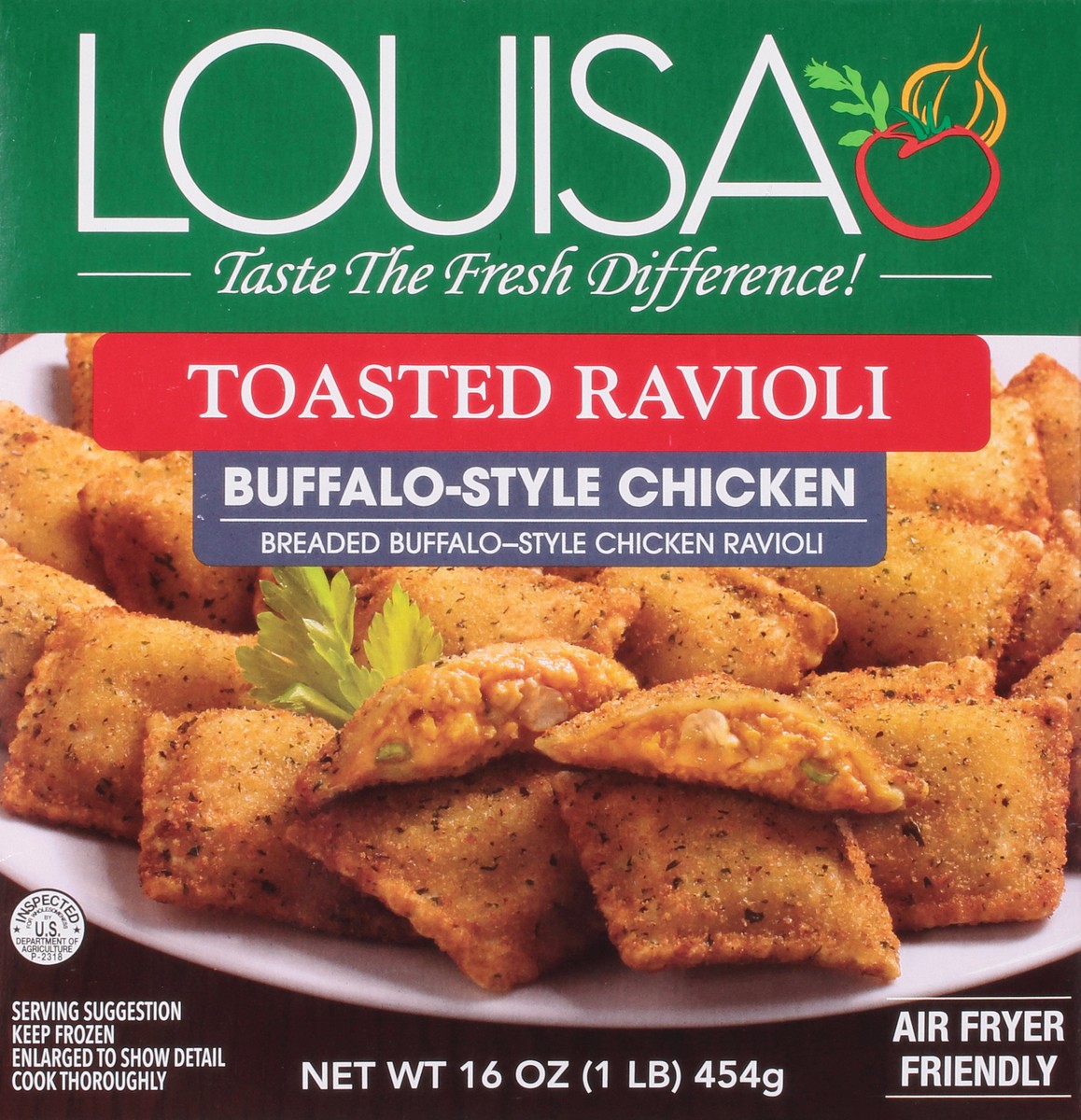 slide 9 of 9, Louisa Buffalo Chicken Toasted Ravioli, 16 oz