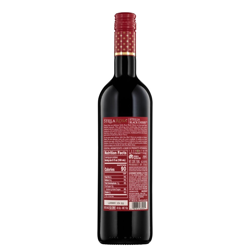 slide 6 of 6, Stella Rosa Black Cherry Semi-Sweet Red Wine 750 ml, 750 ml