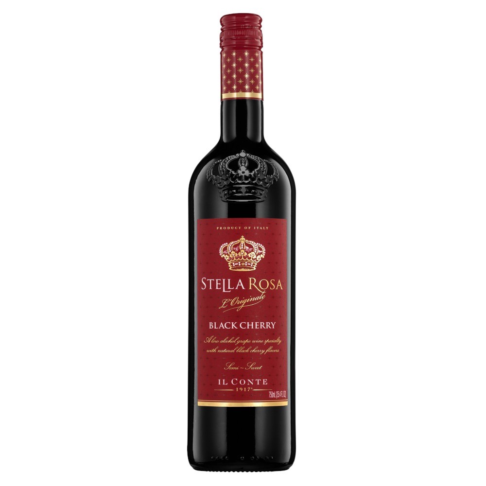 slide 1 of 6, Stella Rosa Black Cherry Semi-Sweet Red Wine 750 ml, 750 ml