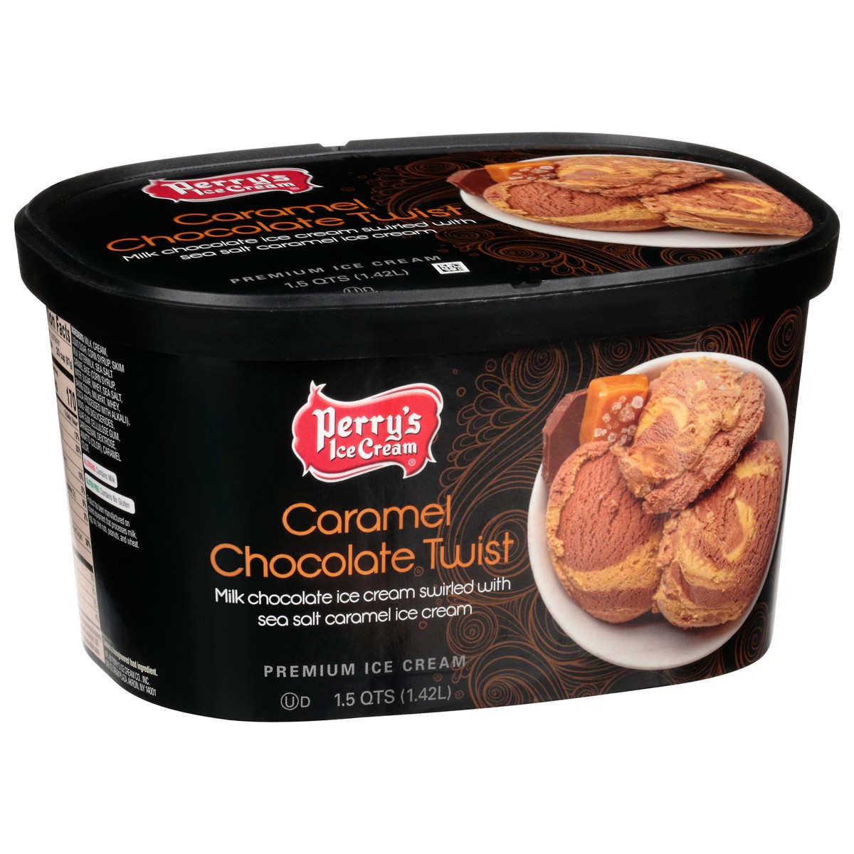 slide 9 of 9, Perry's Ice Cream Perry's Caramel Chocolate Twist, 48 fl oz