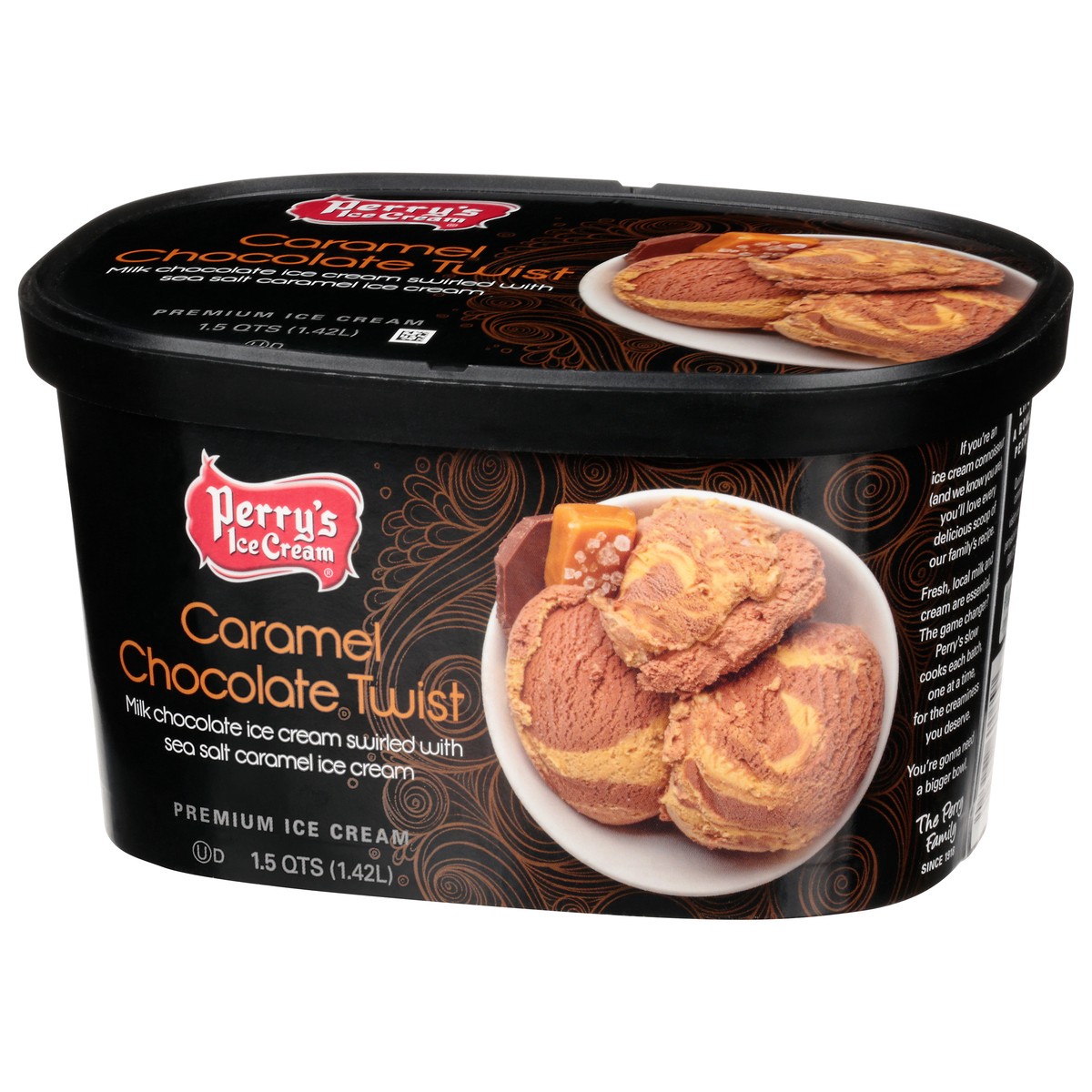 slide 4 of 9, Perry's Ice Cream Perry's Caramel Chocolate Twist, 48 fl oz
