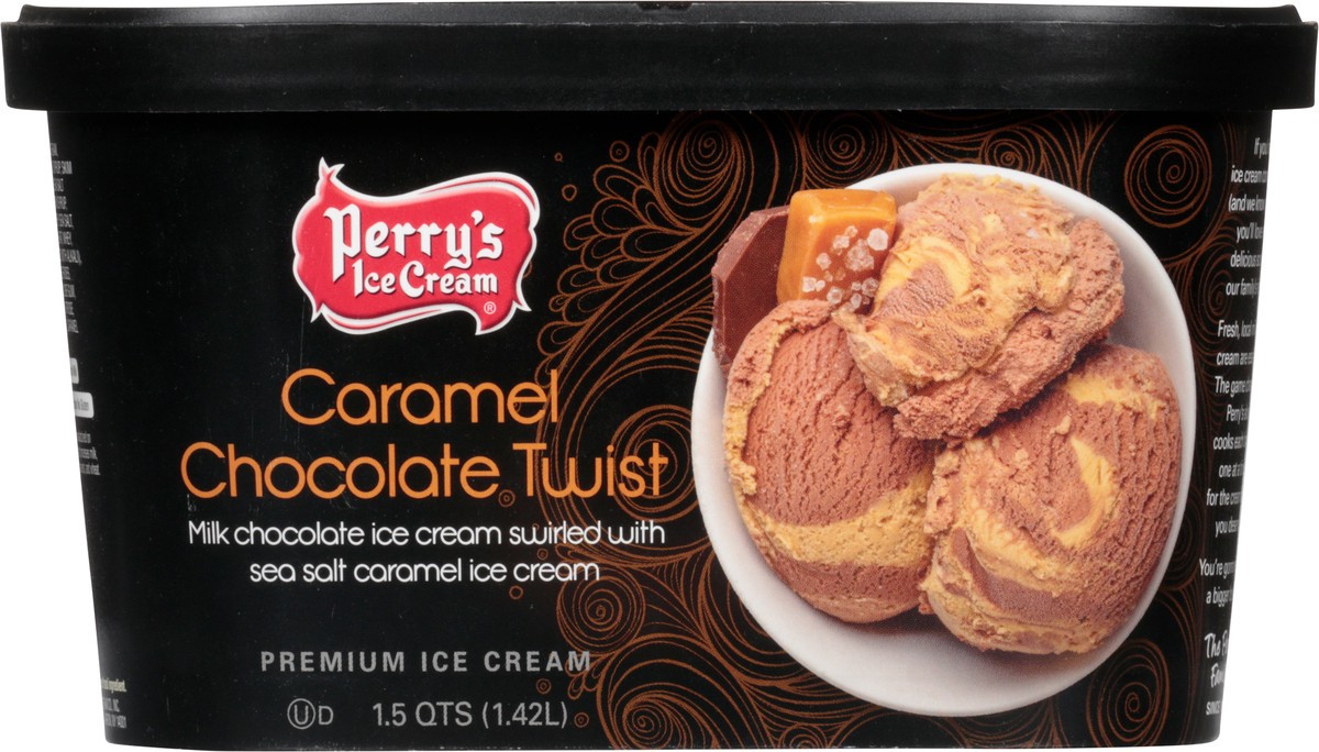 slide 7 of 9, Perry's Ice Cream Perry's Caramel Chocolate Twist, 48 fl oz