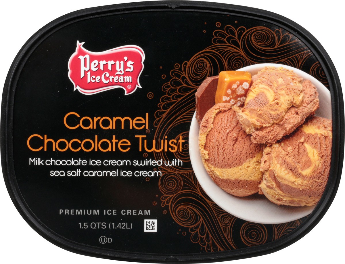 slide 8 of 9, Perry's Ice Cream Perry's Caramel Chocolate Twist, 48 fl oz