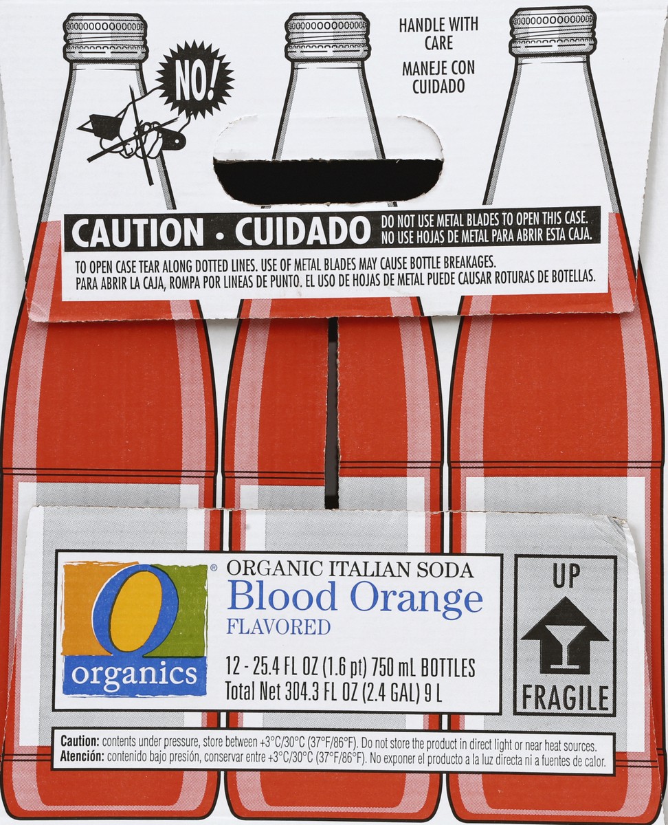 slide 3 of 7, O Organics Organic Soda Orange Italian Blood - Case, 1 ct