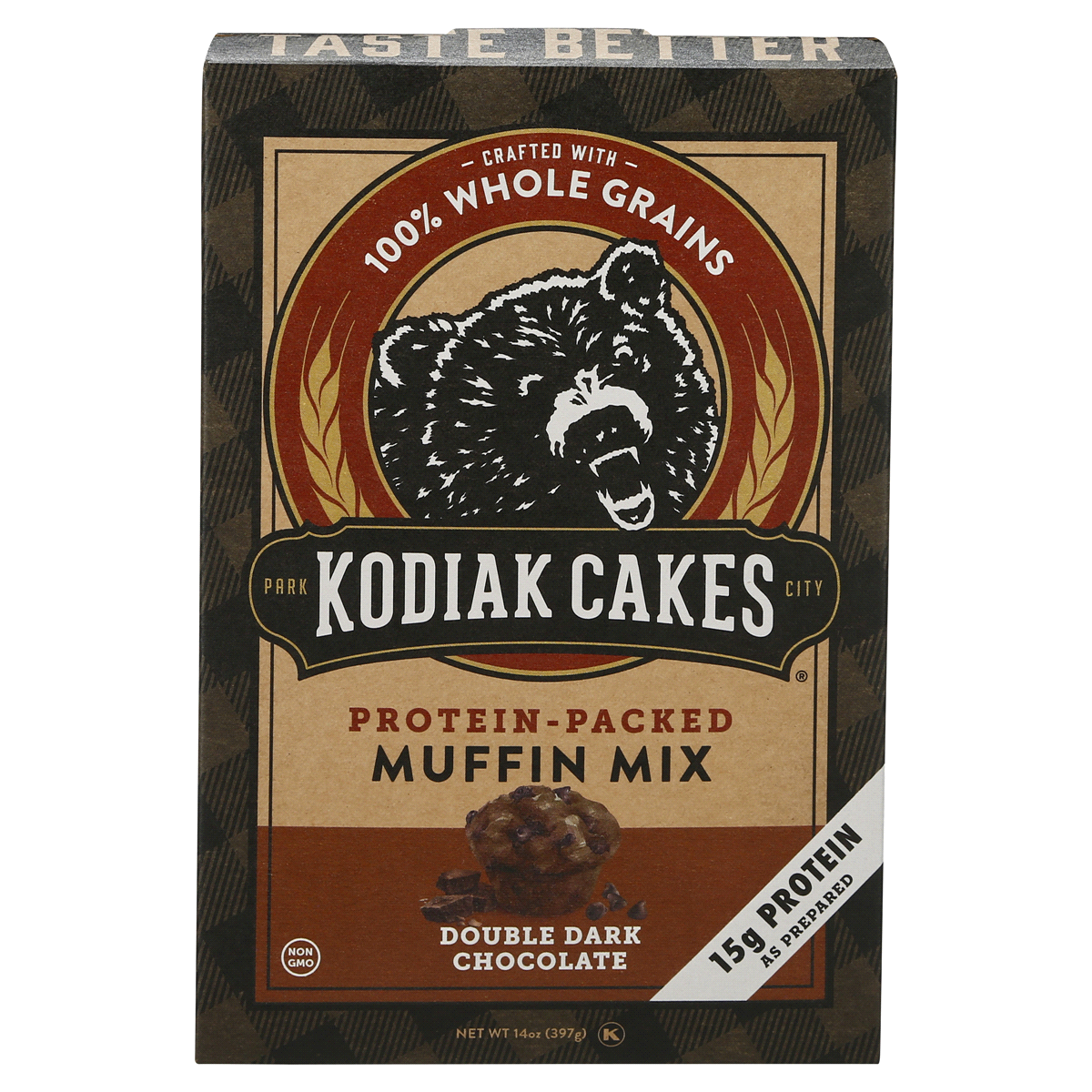 slide 1 of 3, Rudi's Kodiak Protein-Packed Muffin Mix Double Dark Chocolate - 14oz, 14 oz