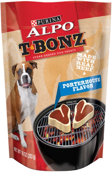 slide 1 of 2, Purina ALPO Made in USA Facilities Dog Treats, TBonz Porterhouse Flavor, 10 oz