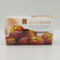 Sunny Select Peach Fruit Snack Bowls