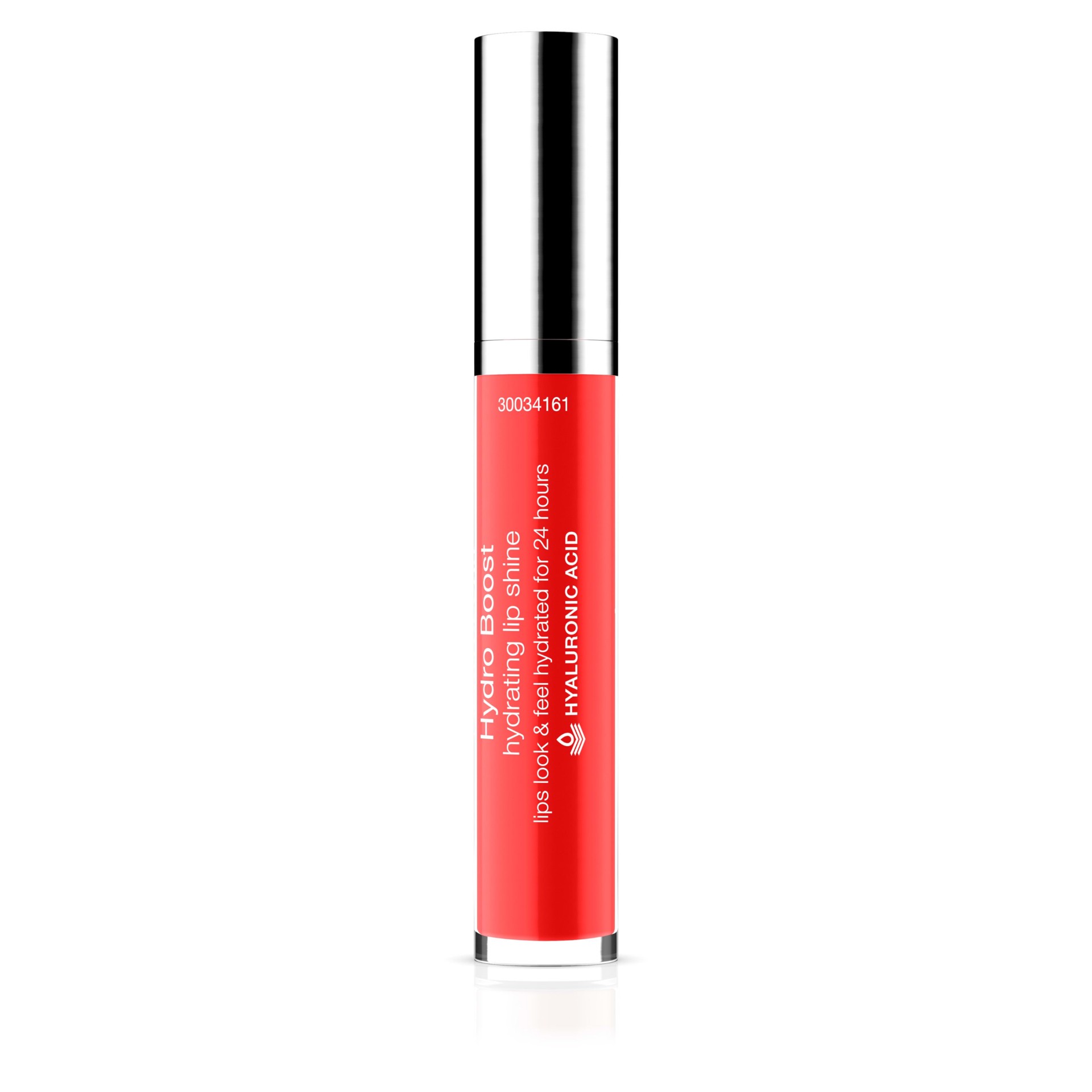 slide 4 of 5, Neutrogena Hydro Boost Moisturizing Lip Gloss, Bright Poppy, 0.1 oz, 1 oz