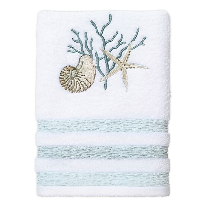 slide 1 of 1, Avanti Coastal Terrazzo Hand Towel - White, 1 ct