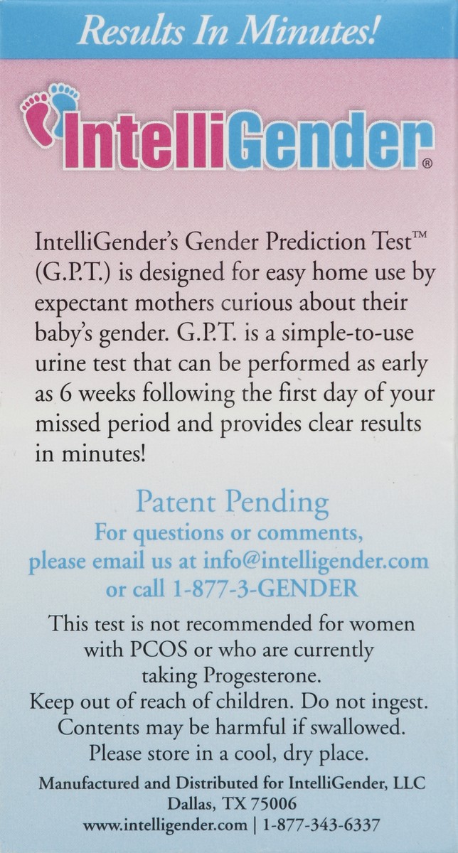 slide 3 of 7, IntelliGender Gender Prediction Test 1 ea, 1 ct