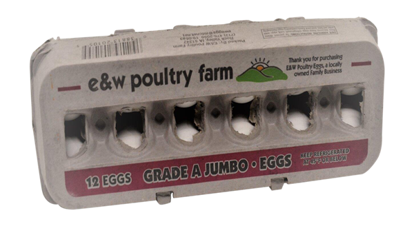 slide 1 of 1, E&W Poultry Farm Grade A Jumbo Eggs, 12 ct