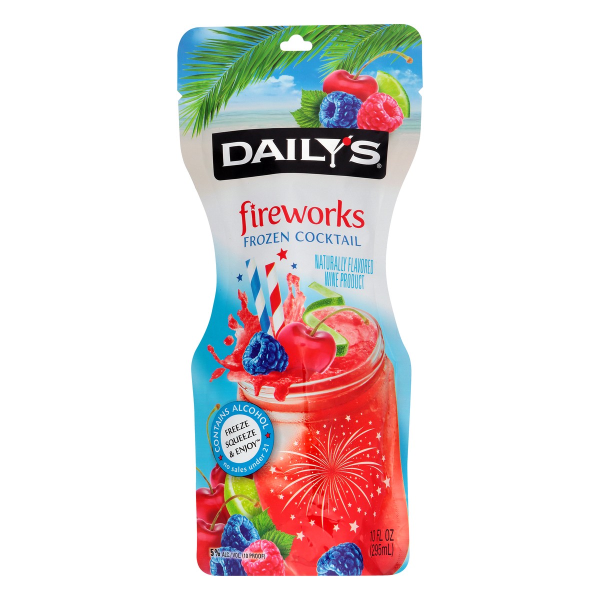 slide 2 of 13, Daily's Fireworks Ready to Drink Frozen Cocktail, 10 Fl OZ Pouch, 10 fl oz