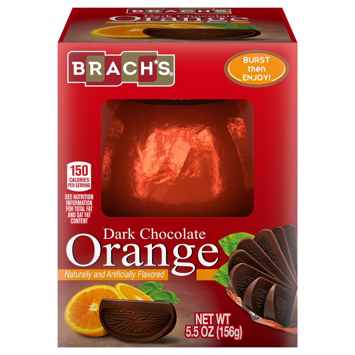 slide 1 of 10, BRACH'S Dark Chocolate Orange Holiday Candy 5.5 oz. Box, 5.5 oz