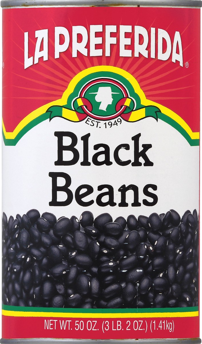 slide 2 of 2, La Preferida Black Beans, 50 oz