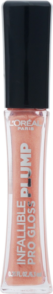 slide 1 of 1, L'Oréal L'Oreal Paris Infallible Pro Gloss Plump Lip Gloss with Hyaluronic Acid, Lucid Glow, 0.21 oz