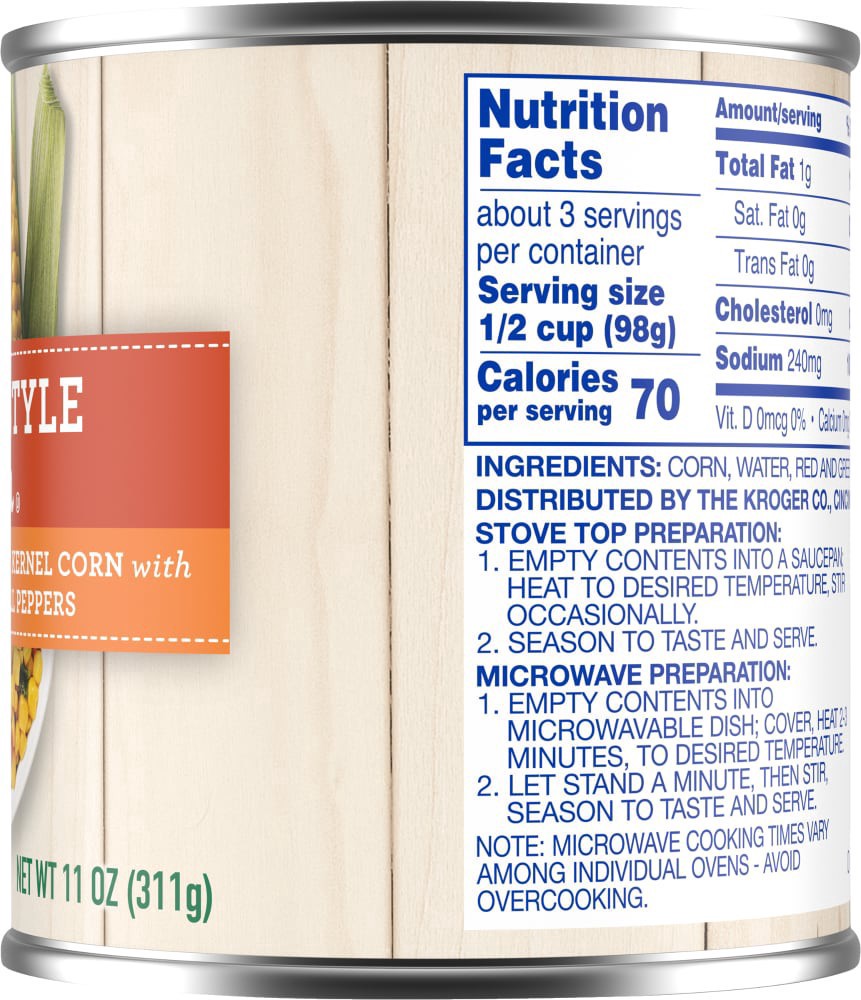slide 2 of 5, Kroger Fiesta Style Corn - 11 oz, 11 oz