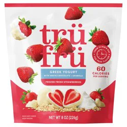 Tru Fru Frozen Strawberries in Greek Yogurt and White Chocolate, 8oz