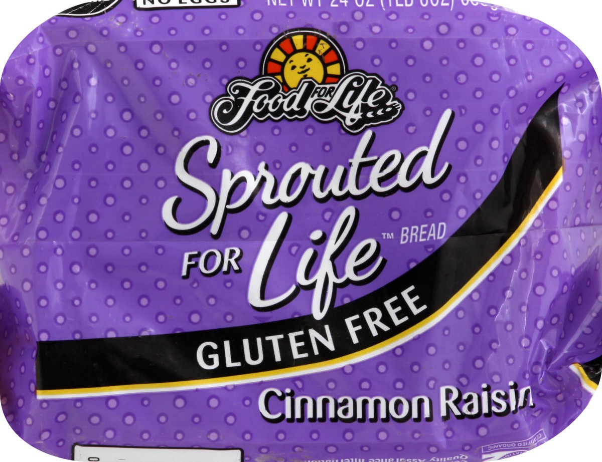 slide 9 of 10, Food for Life Bread, Gluten Free, Cinnamon Raisin, 24 oz