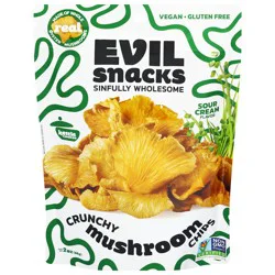 Evil Snacks Crunchy Mushroom Chips - Sour Cream - 2 oz