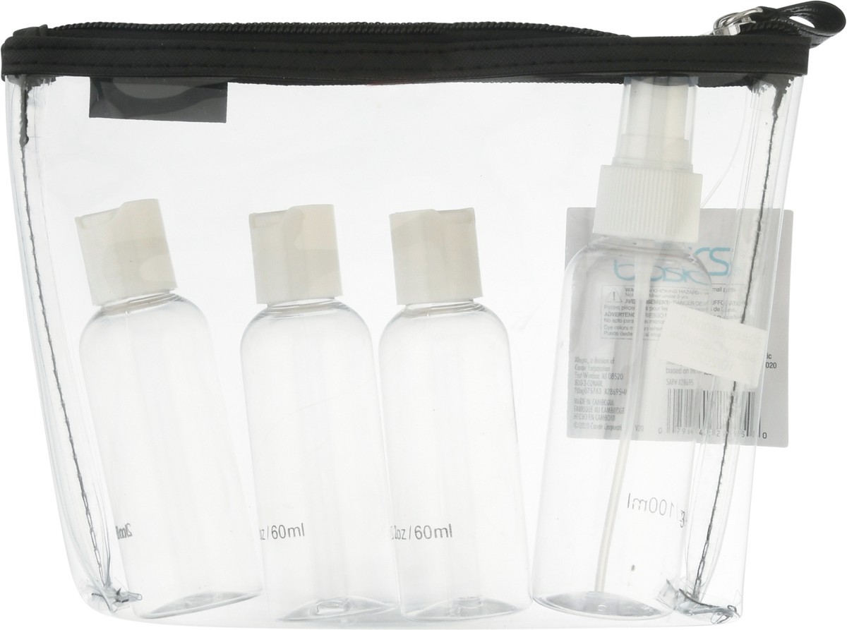 slide 2 of 9, Basics Water Resistant Clear Purse Kit with Bottles 1 ea, 1 ct