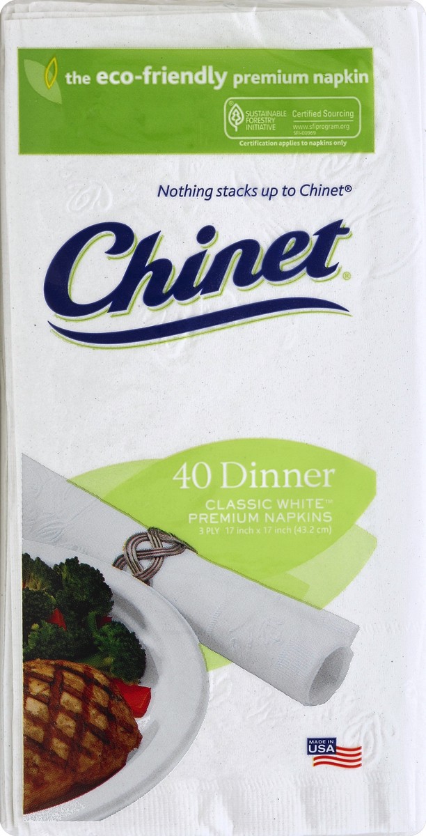 slide 1 of 5, Chinet Napkins 40 ea, 40 ct