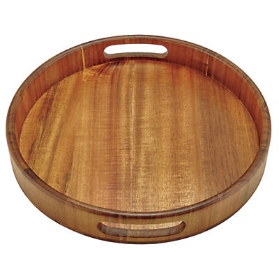 slide 1 of 1, H-E-B Kitchen & Table Acacia Round Serving Tray, 1 ct