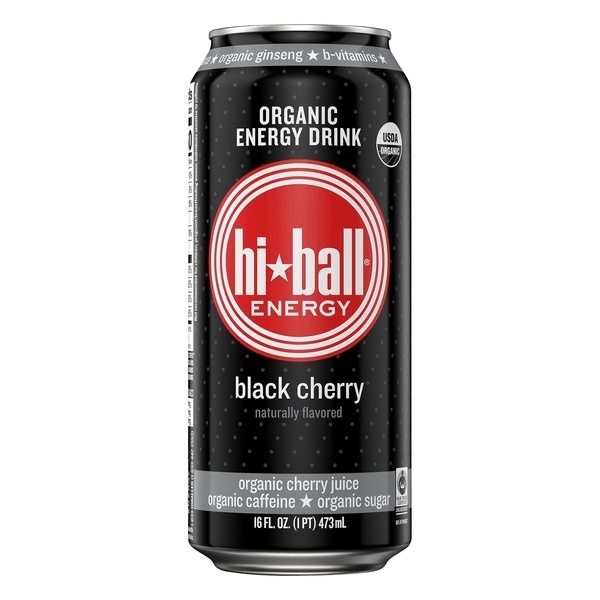 slide 1 of 1, Hiball Energy Black Cherry Certified Organic Energy Drink In Can - 16 Fl. Oz., 16 fl oz