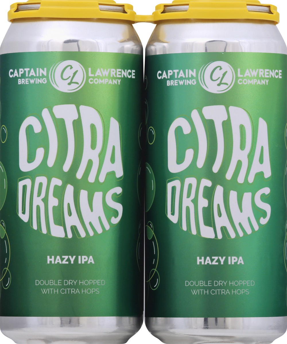 slide 6 of 11, Captain Lawrence Brewing Citra Dreams Hazy IPA Beer 4 ea, 16 oz