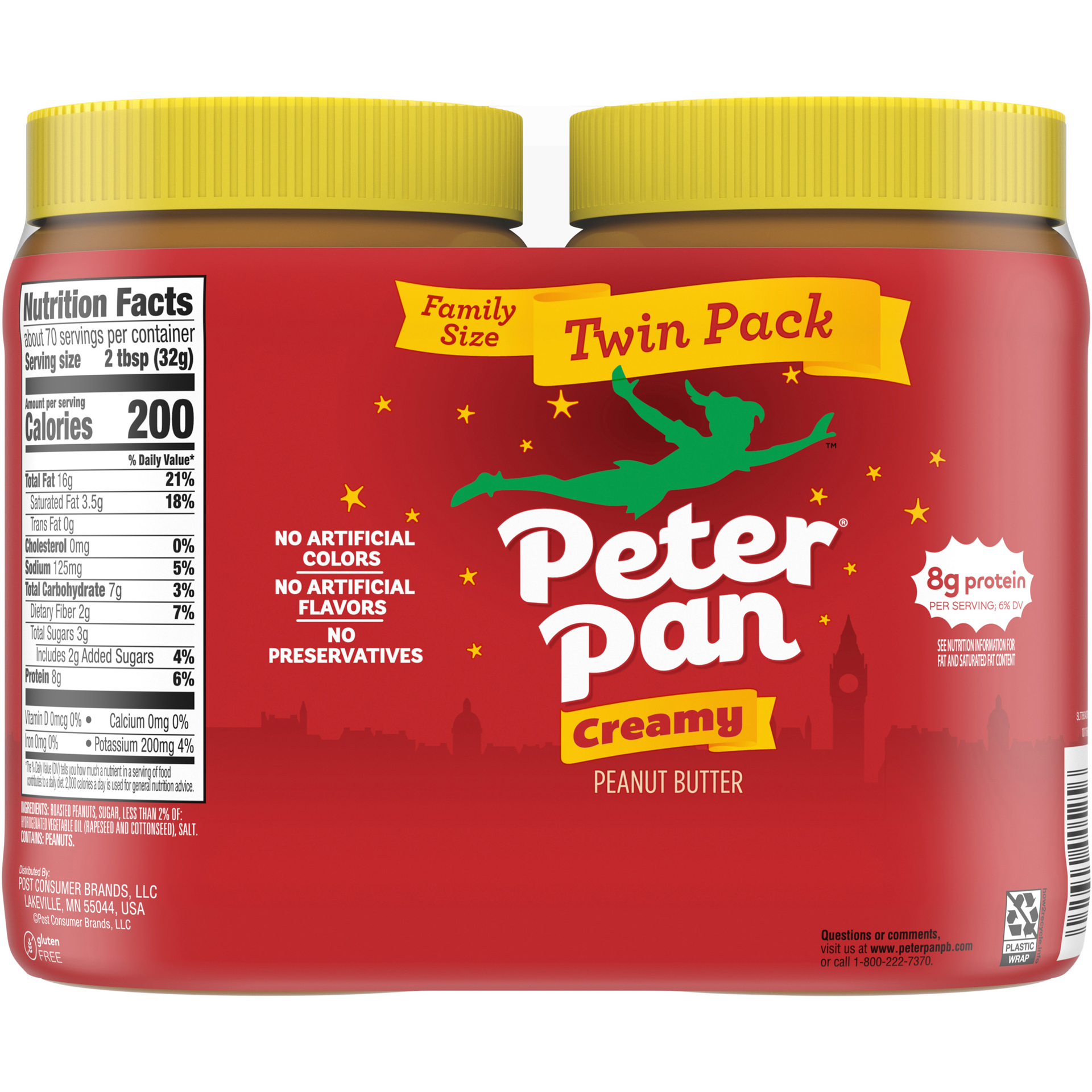 slide 2 of 2, Peter Pan Creamy Peanut Butter, 2 ct; 40 oz