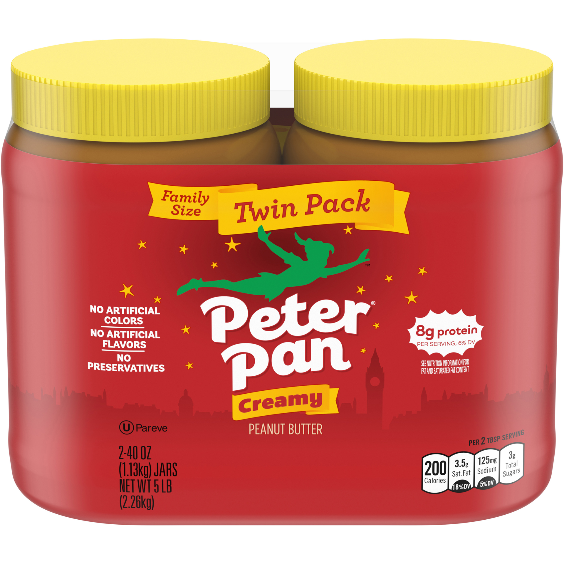 slide 1 of 2, Peter Pan Creamy Peanut Butter, 2 ct; 40 oz