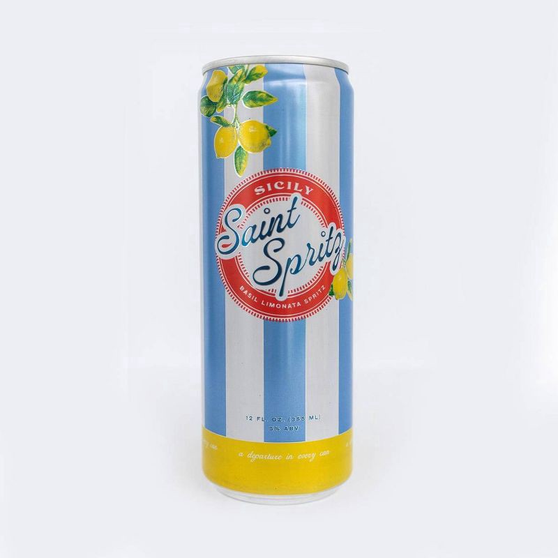 slide 4 of 6, Saint Spritz Lemon Basil Wine Spritz 4 - 12 fl oz Cans, 4 ct