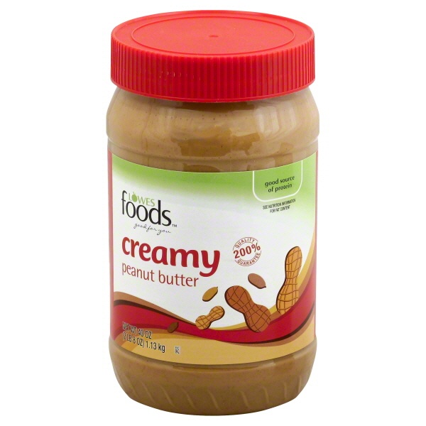 slide 1 of 1, Lowes Foods Peanut Butter Creamy, 40 oz