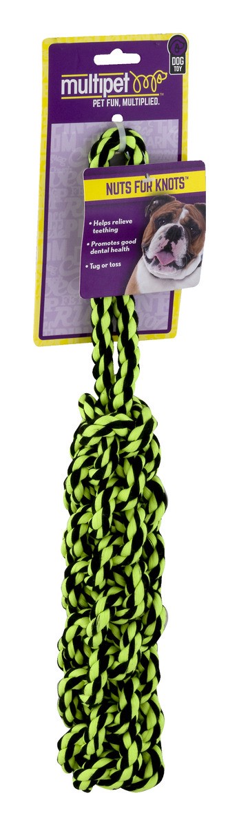 slide 5 of 9, MultiPet Nuts For Knots Rope Tug W/ Braided Stick Dog Toy, 1 ct