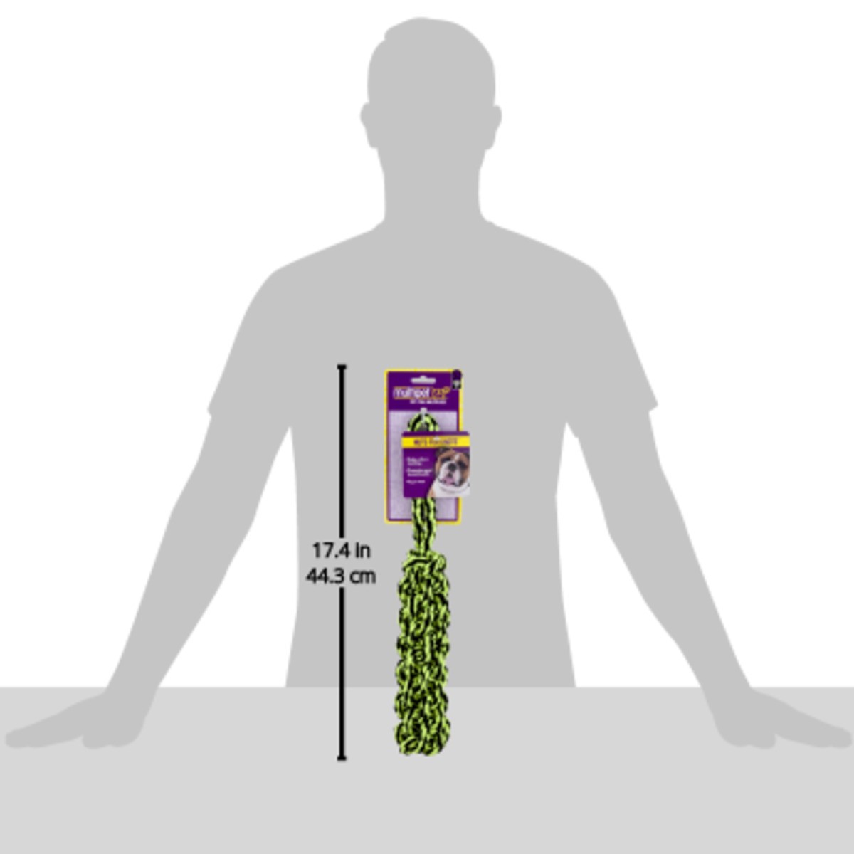 slide 3 of 9, MultiPet Nuts For Knots Rope Tug W/ Braided Stick Dog Toy, 1 ct