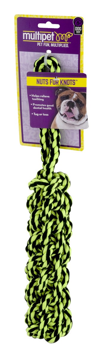 slide 8 of 9, MultiPet Nuts For Knots Rope Tug W/ Braided Stick Dog Toy, 1 ct