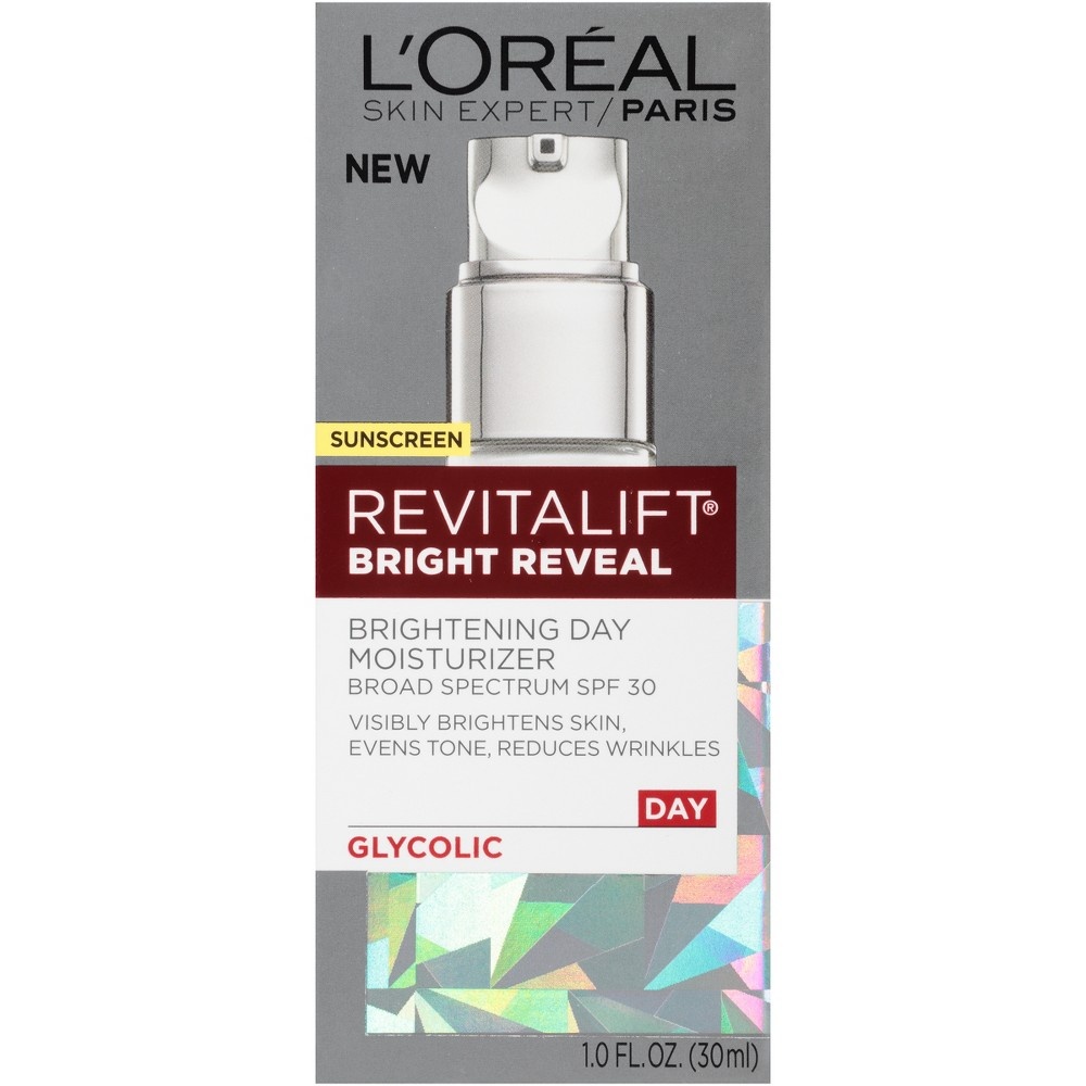 slide 8 of 9, L'Oréal Revitalift Bright Reveal Brightening Day Moisturizer With SPF 30, 1 oz